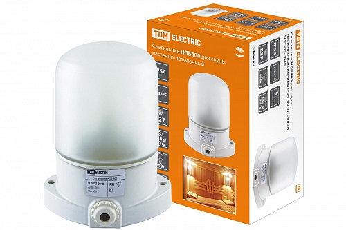 Светильник НПБ400 для сауны наст/потол бел 60Вт IP54 SQ0303-0048 TDM