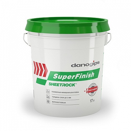 Шпатлевка 11л (18,1кг) полимерная DANOGIPS SuperFinish 20516