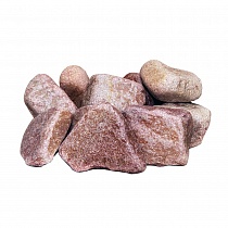 Камни для бани Малин кварцит обвал 20кг Красный