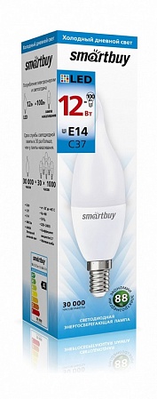 Лампа свд 12Вт Е14 6К Свеча На Ветру SBL-C37Can-12-60K-E14