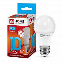 Лампа свд 10Вт Е27 4К А60 900Лм LED-A60-VC In Home