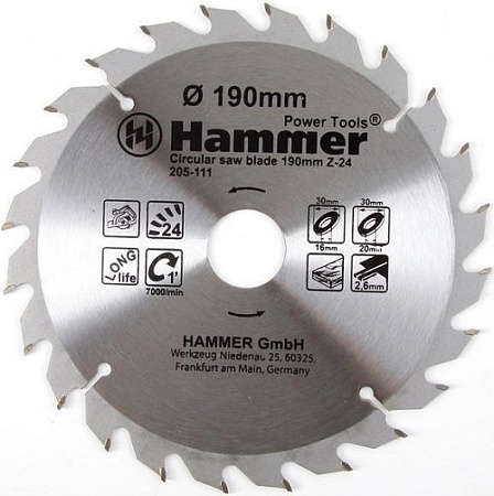 Диск пильный Hammer Flex 205-201 CSB PL  130мм*36*20/16мм по ламинату