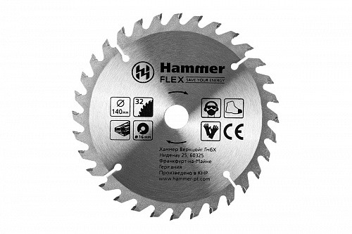 Диск пильный Hammer Flex 205-114 CSB WD  210мм*24*20/16мм по дереву