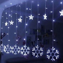 Гирлянда Бахрома звезды со снежинками 007869 Волшебная страна