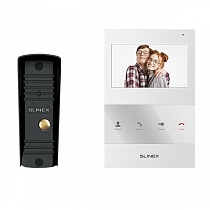 Комплект Видеодомофон + Вызывная панель Slinex SQ-04 White + ML-16HR Black