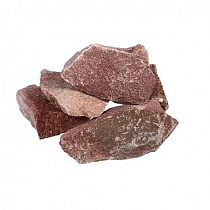 Камни для бани Малин кварцит колотый 20кг Красный