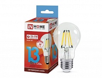Лампа свд 13Вт Е27 4К Прозрачная LED-А60-deco In Home